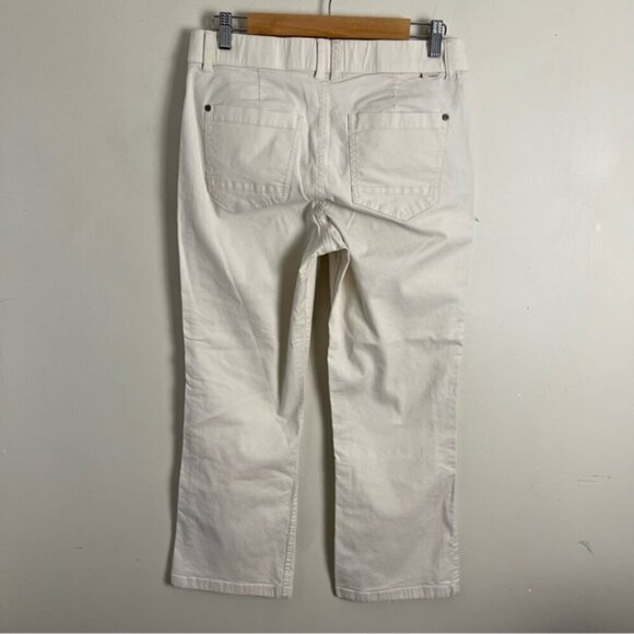 Toad&Co Earthworks Kick Flare Pant Women's Size 10 ivory cream organic cotton - Picture 4 of 13